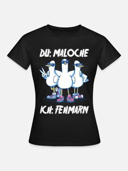 Ostsee Tauben Fehmarn - Frauen T-Shirt - Schwarz