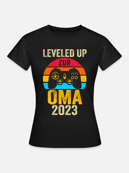 Großmutter 2023 Schwanger Werdende Oma - Frauen T-Shirt - Schwarz