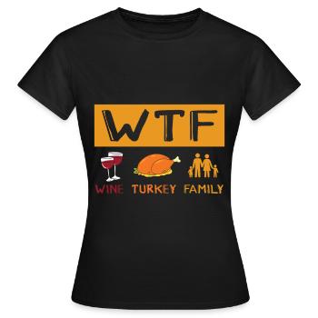 Dankbares Thanksgiving-dinner Der - Frauen T-Shirt - Schwarz - Vorne - AI Model Female 172 dark (172cm)