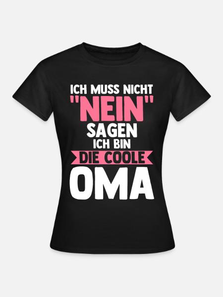 Großmutter Großmama Omi Oma - Frauen T-Shirt - Schwarz