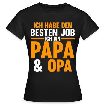 Großvater Großpapa Opi Opa - Frauen T-Shirt - Schwarz - Vorne - AI Model Female 172 dark (172cm)