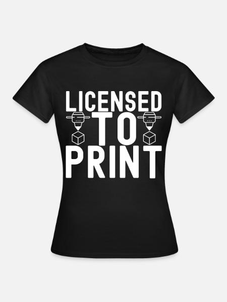 3 D Drucken - Frauen T-Shirt - Schwarz