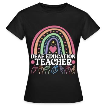 Sourds sourds muets sourds - T-shirt Femme - noir - Devant - AI Model Female 172 dark (172cm)