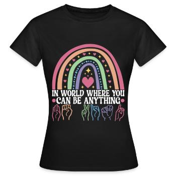 Sourds sourds muets sourds - T-shirt Femme - noir - Devant - AI Model Female 172 dark (172cm)