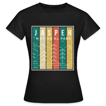 Parc national Jasper Canada Souvenir Mountains Cam - T-shirt Femme - noir - Devant - AI Model Female 172 dark (172cm)
