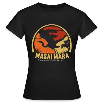 Masai Mara Nationalreservat Kenia Serengeti Wildti - Frauen T-Shirt - Schwarz - Vorne - AI Model Female 172 dark (172cm)