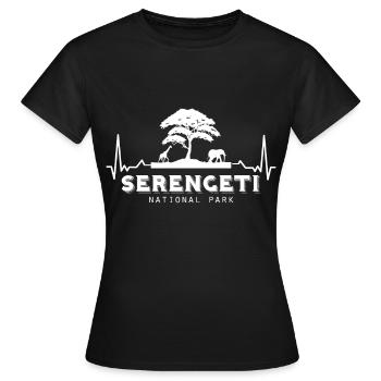 Serengeti Nationalpark Tansania Afrika Safari Big - Frauen T-Shirt - Schwarz - Vorne - AI Model Female 172 dark (172cm)