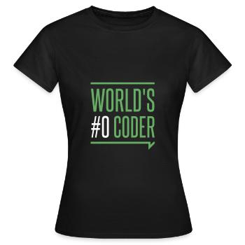 Programmeur - créateurs codeurs monde #0 codeur - T-shirt Femme - noir - Devant - AI Model Female 172 dark (172cm)
