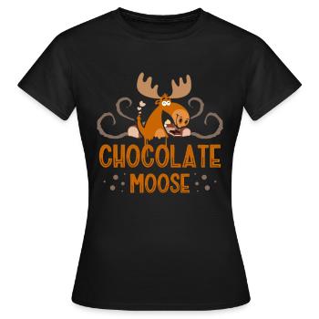 Chocolate Elk Animal Alces Choco Deer - Women's T-Shirt - black - Front - AI Model Female 172 dark (172cm)