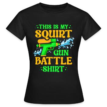 Dies Ist Meine Spritzpistole Battle Shirt - Frauen T-Shirt - Schwarz - Vorne - AI Model Female 172 dark (172cm)