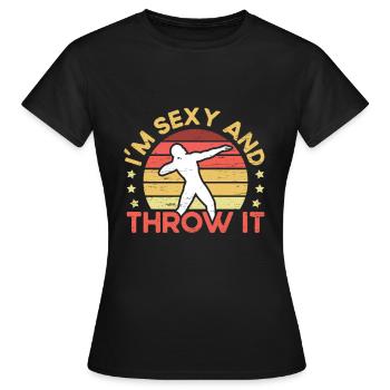 Je suis sexy et je le jette - T-shirt Femme - noir - Devant - AI Model Female 172 dark (172cm)