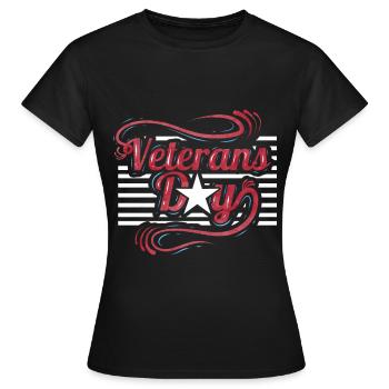 Logo pour la Journée des anciens combattants - T-shirt Femme - noir - Devant - AI Model Female 172 dark (172cm)