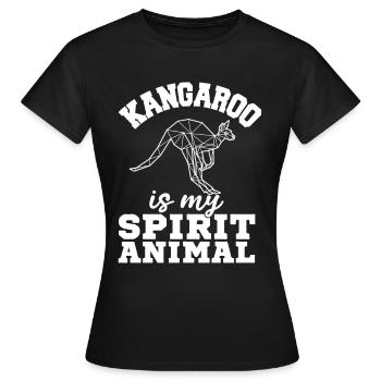 Kangourou Spirit Animal Australie Outback Beutelti - T-shirt Femme - noir - Devant - AI Model Female 172 dark (172cm)