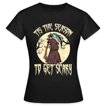 Halloween Party Grim Reaper Grim Reaper Angel of the To - Women's T-Shirt - black - Front - AI Model Female 172 dark (172cm)