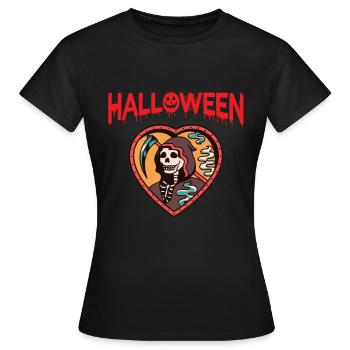 Halloween Faucheuse Faux de l’ange de la faucheuse de la mort - T-shirt Femme - noir - Devant - AI Model Female 172 dark (172cm)