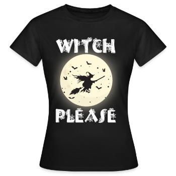 Hexen-Halloween-Party-Fledermausbiss-Albtraum Fröh - Frauen T-Shirt - Schwarz - Vorne - AI Model Female 172 dark (172cm)