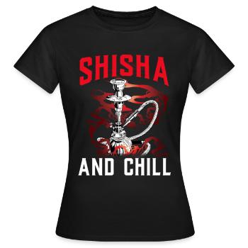 Shisha Cadeau pour pipe à eau Shishabar Pipe - T-shirt Femme - noir - Devant - AI Model Female 172 dark (172cm)