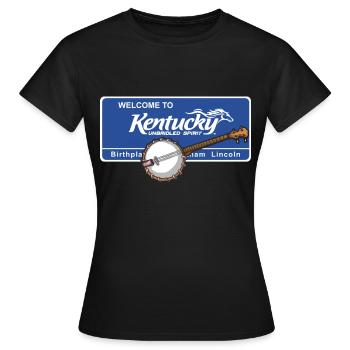 Chemises Banjo Pour Hommes Bluegrass Appalachia Folk - T-shirt Femme - noir - Devant - AI Model Female 172 dark (172cm)