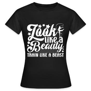 Ressemble à un train de beauté comme une bête Cadeau de gymnaste - T-shirt Femme - noir - Devant - AI Model Female 172 dark (172cm)