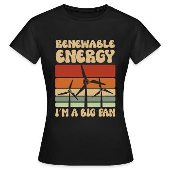Erneuerbare Energien Ich Bin Ein Großer - Frauen T-Shirt - Schwarz - Vorne - AI Model Female 172 dark (172cm)