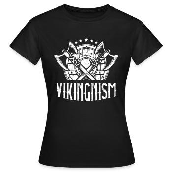 Vikings Scandinaves Scandinaves Nordiques - T-shirt Femme - noir - Devant - AI Model Female 172 dark (172cm)