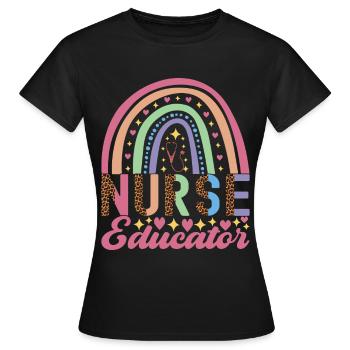 Nurse Caregiver - Women's T-Shirt - black - Front - AI Model Female 172 dark (172cm)