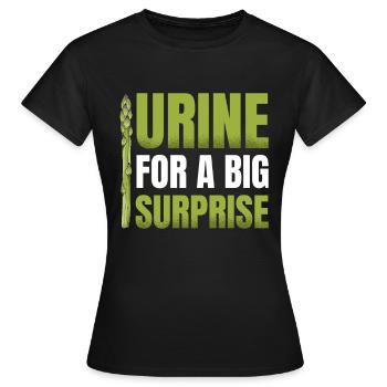 Urin Für Eine Große Überraschung Gemüse Veganer - Frauen T-Shirt - Schwarz - Vorne - AI Model Female 172 dark (172cm)