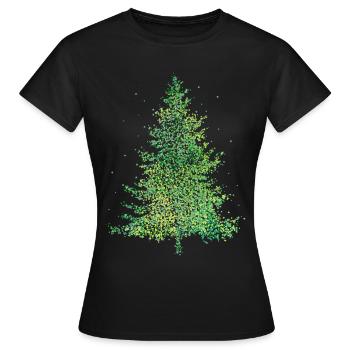Arbre de Noël Arbre de Noël Arbre de Noël Arbre de No� - T-shirt Femme - noir - Devant - AI Model Female 172 dark (172cm)