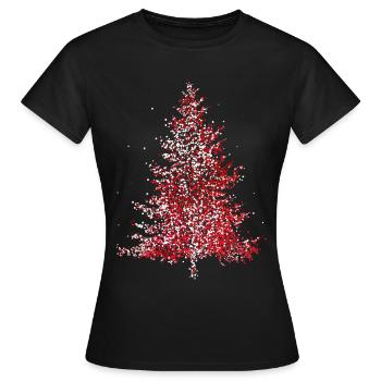 Arbre de Noël Arbre de Noël Noël - T-shirt Femme - noir - Devant - AI Model Female 172 dark (172cm)