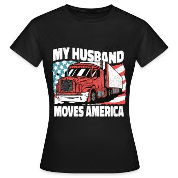 Profession - Mon mari déménage en Amérique - T-shirt Femme - noir - Devant - AI Model Female 172 dark (172cm)