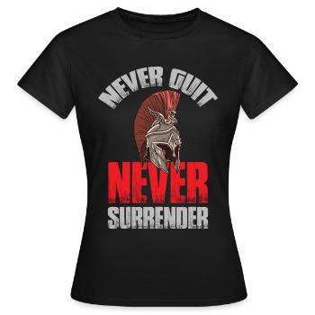 Sparte cauchemar casque spartiate grec ancien - T-shirt Femme - noir - Devant - AI Model Female 172 dark (172cm)
