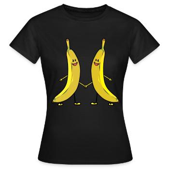 süße Bananen Obst Früchte Nahrungsmittel Kinder - Frauen T-Shirt - Schwarz - Vorne - AI Model Female 172 dark (172cm)