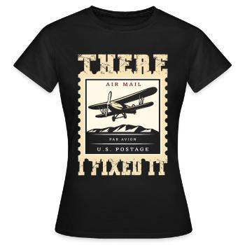 Là, je l’ai réparé - T-shirt Femme - noir - Devant - AI Model Female 172 dark (172cm)