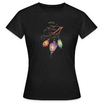 Vietnam I Saigon Scooter Pho Bo Motif de voyage pour - T-shirt Femme - noir - Devant - AI Model Female 172 dark (172cm)