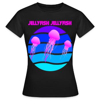Méduses plongée aquatique vie marine animaux marins - T-shirt Femme - noir - Devant - AI Model Female 172 dark (172cm)