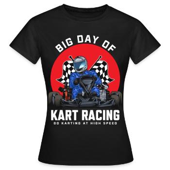Kart-Rennen Go-Kart-Rennfahrer Gokart-Rennbahn-Ren - Frauen T-Shirt - Schwarz - Vorne - AI Model Female 172 dark (172cm)