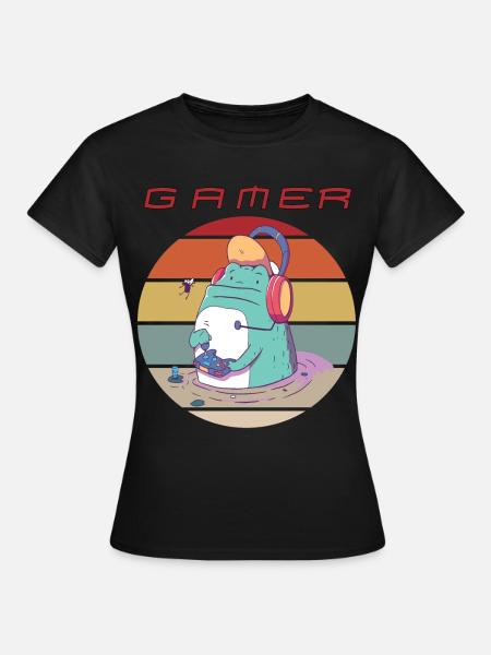 Video Games Retro Gamer Console Games Funny Games - Frauen T-Shirt - Schwarz