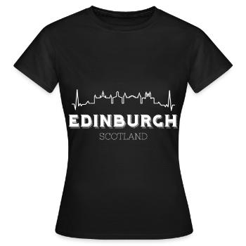 Edinburgh Herzschlag Schottland Andenken schottisc - Frauen T-Shirt - Schwarz - Vorne - AI Model Female 172 dark (172cm)