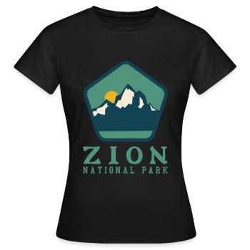 Parc national de Zion Utah Randonnée Camping en plein air - T-shirt Femme - noir - Devant - AI Model Female 172 dark (172cm)