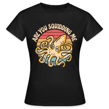 Poulpe Poulpe Tentacule de mer Poulpe Poulpe Poulpe Poulpe - T-shirt Femme - noir - Devant - AI Model Female 172 dark (172cm)