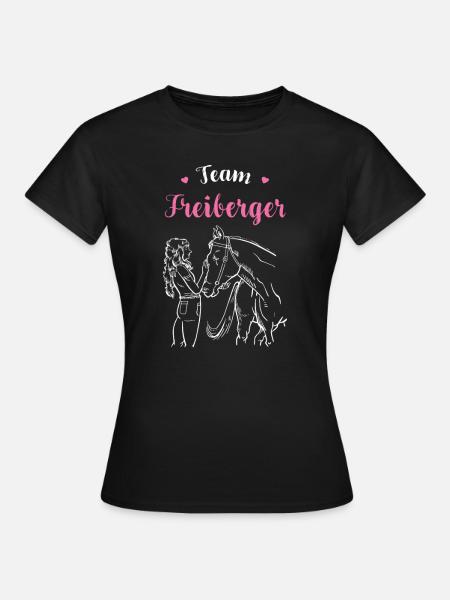 Freiberger I Pony Pferde Spruch Motiv für Reiterin - Frauen T-Shirt - Schwarz