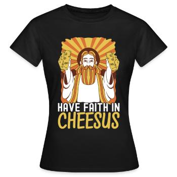 Amateurs de fromage Gouda - T-shirt Femme - noir - Devant - AI Model Female 172 dark (172cm)