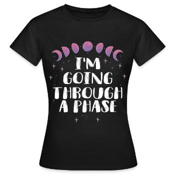 Phases de phase de lune du clair de lune - T-shirt Femme - noir - Devant - AI Model Female 172 dark (172cm)