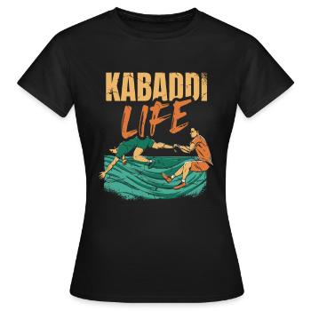 Kabaddi Life Indian Sport India Kabaddi Player - Women's T-Shirt - black - Front - AI Model Female 172 dark (172cm)