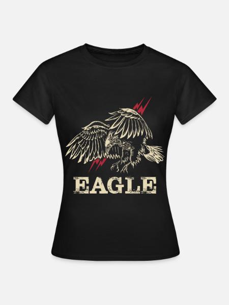 Adler Liebe Vögel Falknerei Raubvögel Falke Falke - Dame-T-shirt - sort
