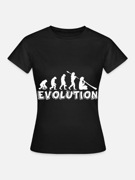 Schweizer Musiker Evolution Alphorn Musikinstrumen - Frauen T-Shirt - Schwarz