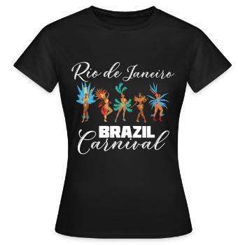 Rio Karneval Rio de Janeiro Feier in Brasilien - Frauen T-Shirt - Schwarz - Vorne - AI Model Female 172 dark (172cm)