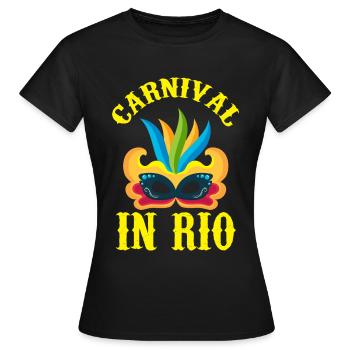 Brasilien Karneval Rio de Janeiro Feier Rio Karnev - Frauen T-Shirt - Schwarz - Vorne - AI Model Female 172 dark (172cm)
