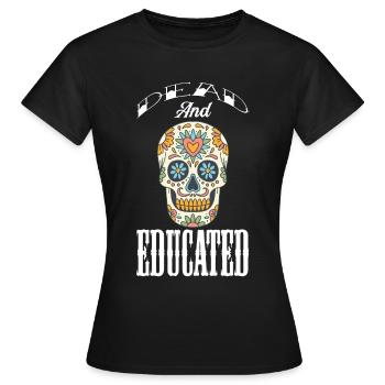 Crâne de sucre de formation morte Jour des morts - T-shirt Femme - noir - Devant - AI Model Female 172 dark (172cm)