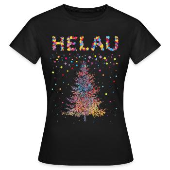 Helau Arbre de Noël Carnaval de Noël - T-shirt Femme - noir - Devant - AI Model Female 172 dark (172cm)